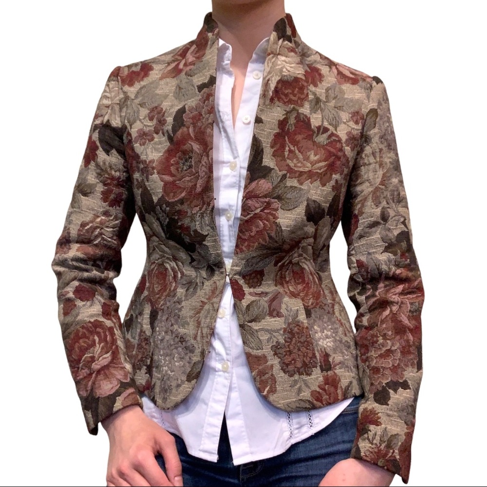 Laura Ashley Vintage Floral Blazzer Jacket